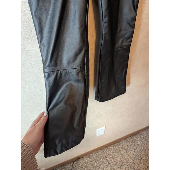 TUCKERNUCK Ashford black leather flare pants sz S - Picture 2 of 4